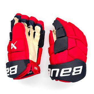 Bauer Supreme Mach - Gants de hockey NHL Pro Stock - Sebastian Aho (rouge/noir)